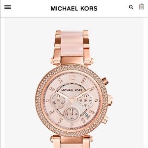 Michael Kors Parker Rose Gold Blush Acetate Watch